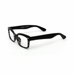 Unisex // Square Reading Glasses // Grey Tortoise & Black (Clear Demo Lens)