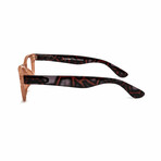 Unisex // Wayfarer Reading Glasses // Nude & Dark Tortoise (Clear Demo Lens)