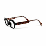 Unisex // Square Reading Glasses // Tortoise & Black (Clear Demo Lens)