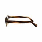 Unisex // Round Acetate Reading Glasses // Brushed Brown (Clear Demo Lens)