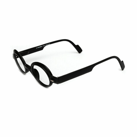 Unisex // Round Reading Glasses // Black (Clear Demo Lens)