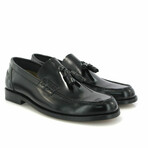 Polish Leather Boston w/ Tassel Loafers // Black (38)