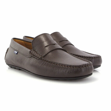 Grainy Lather City Loafers // Dark Brown (39)