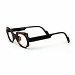 Unisex // Square Reading Glasses // Brown Tortoise & Black (Clear Demo Lens)