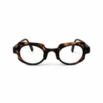 Unisex // Square Reading Glasses // Brown Tortoise & Black (Clear Demo Lens)