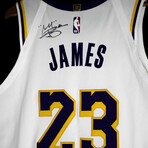 LeBron James // Los Angeles Lakers // Autographed 2023-24 Team Issued Jersey w/ "Crown" Inscription