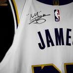 LeBron James // Los Angeles Lakers // Autographed 2023-24 Team Issued Jersey w/ "Crown" Inscription