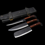 D2 Steel Black Finish Set Of 3 Chef Knives