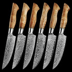 Damascus Steak knives Set Of 6 PCS