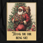 Santa Thanks You for Being Nice // Black (3XL)