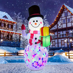 Rotating LED Snowman Inflatable // 5 ft