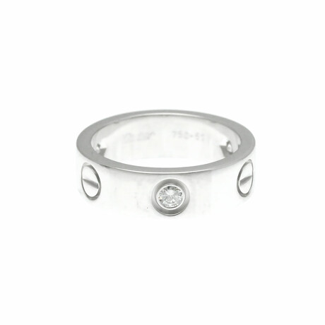 Cartier // 18k White Gold Love Ring With Diamond // Ring Size: 5.75 // Store Display