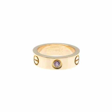 Cartier // 18k Rose Gold Love Diamond + Sapphire Ring // Ring Size: 5.25 // Store Display