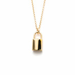 Hermes // 18k Rose Gold Kelly Cadena Diamond Pendant Necklace // 14.96"-15.74" // Store Display