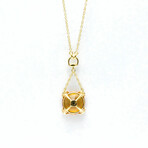 Gucci // 18k Yellow Gold Horsebit Citrine Pendant Necklace // 19.29" // Store Display