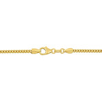 Men's 1.85mm Franco Link Chain Bracelet in 10k Yellow Gold // 9 in