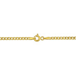 Men's 2.3mm Curb Link Chain Necklace in 10k Yellow Gold // 24 in