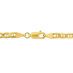 Men's 3.3mm Marine Link Chain Necklace in 10k Yellow Gold // 18 in