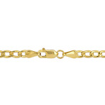 Men's 3.8mm Curb Link Chain Bracelet in 10k Yellow Gold // 9 in