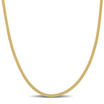 Men's 2mm Herringbone Chain Necklace in 10k Yellow Gold // 22 in