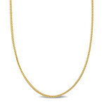 Men's 1.85mm Franco Link Chain Necklace in 10k Yellow Gold // 20 in