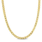 Men's 3.3mm Marine Link Chain Necklace in 10k Yellow Gold // 18 in