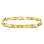 Men's 7mm Mariner Link Chain Bracelet in 10k Yellow Gold // 9 in