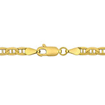 Men's 3.3mm Marine Link Chain Bracelet in 10k Yellow Gold // 10 in