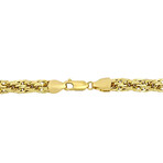 Men's 6mm Infinity Rope Chain Bracelet in 14k Yellow Gold // 9 in