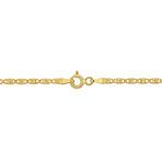 Men's 2mm Valentino Star Bracelet in 10k Yellow Gold // 9 in