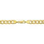 Men's 7mm Curb Link Chain Bracelet in 10k Yellow Gold // 9 in