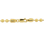 Men's 4mm Ball Bead Chain Bracelet in 14k Yellow Gold // 9.25 in