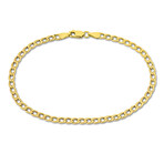 Men's 3.8mm Curb Link Chain Bracelet in 10k Yellow Gold // 9 in