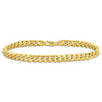 Men's 6.6mm Curb Link Chain Bracelet in 10k Yellow Gold // 9 in