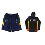 Utah Jazz Team-Issued Nike 2019-2020 // Unsigned Black City Jacket (Fanatics) + Unsigned Shorts (Fanatics)