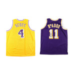 Los Angeles Lakers Jerseys // Bob McAadoo Signed (JSA) +  Byron Scott Signed Inscribed "Showtime" (Beckett)