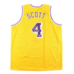 Los Angeles Lakers Jerseys // Bob McAadoo Signed (JSA) +  Byron Scott Signed Inscribed "Showtime" (Beckett)