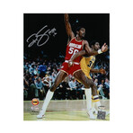 Ralph Sampson // Signed Houston Rockets Jersey Inscribed "HOF 12" (Schwartz) + Signed University of Virginia Jersey Inscribed "3x CPOY" (Schwartz) + Signed Houston Rockets 8x10 Photo Inscribed "HOF 12" (Schwartz)