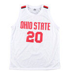 Greg Oden // Signed Portland Trailblazers Jersey Inscribed "2007 #1 Draft Pick" (Playball Ink) + Signed Ohio St Buckeyes Jersey Inscribed "07 All-American" (Playball Ink)