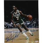 Boston Celtics // Nate Archibald Signed Jersey Inscribed "HOF 91" (JSA) + Nate "Tiny" Archibald Signed 8x10 Photo (Schwartz) + Charlie Scott Signed Jersey Inscribed "HOF 2018" (Schwartz)