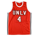 Larry Johnson // Signed New York Knicks Jersey (JSA) + Charlotte Hornets Signed Jersey (JSA) + Signed UNLV Runnnin' Rebels Jersey (JSA)