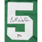 Bill Walton // Signed Boston Celtics Jersey (Beckett) + Signed Boston Celtics Custom Framed Photo Display (Beckett)