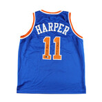 Derek Harper // Signed New York Knicks Jersey Inscribed "94 ECF Champs" (Beckett) + Signed Dallas avs Jersey Inscribed "Retired 1/7/18", "Go Mavs!" (Beckett)