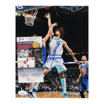 Unsigned Brook Lopez Game-Used Brooklyn Nets Warm-Up Jacket (Steiner & Fanatics) + Robin Lopez Signed Charlotte Hornets 8x10 Photo (JSA)