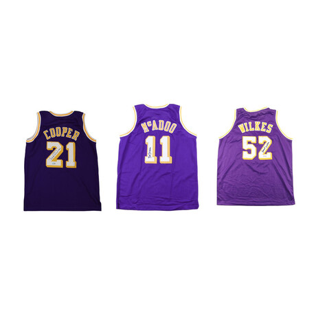 Lakers Legends Triple-Signed Jersey Collection