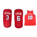 Philadelphia 76ers Jerseys // Julius "Dr. J" Erving Signed (Beckett) +  Allen Iverson Signed (JSA) + Maurice Cheeks Signed Inscribed (Beckett)