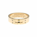 Hermes // 18k Rose Gold Kelly Ring With Diamond // Ring Size: 7 // Store Display