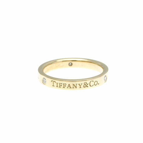 Tiffany & Co. // 18k Rose Gold Flat Ring With Diamond // Ring Size: 6 // Store Display