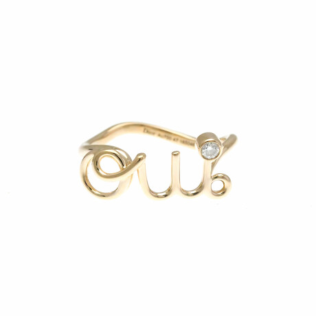 Dior // 18k Rose Gold Dioramour Ring With Diamond // Ring Size: 4.25 // Store Display