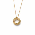 Tiffany & Co. // 18k Rose Gold Atlas Pierced Diamond Pendant Necklace // 16.14" // Store Display